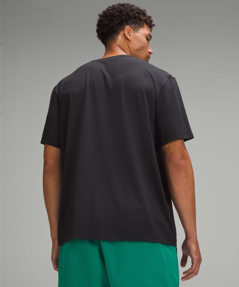 Lululemon License to Train Relaxed Short-Sleeve Shirt Black Online Outlet Sale