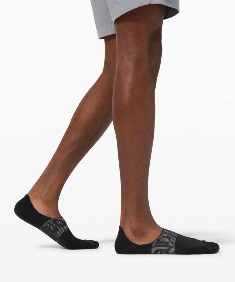 Lululemon Men's Power Stride No-Show Socks with Active Grip *3 Pack Black Online Outlet Sale