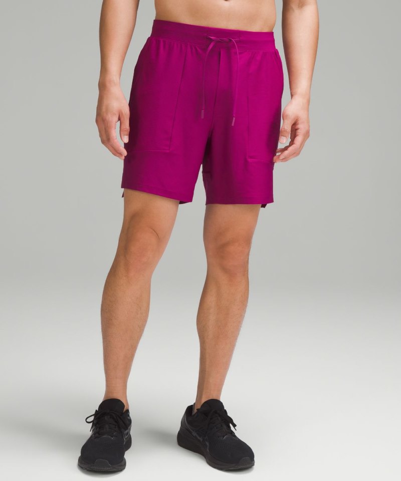 Lululemon License to Train Linerless Short 7" *Pique Magenta Purple Online Outlet Sale