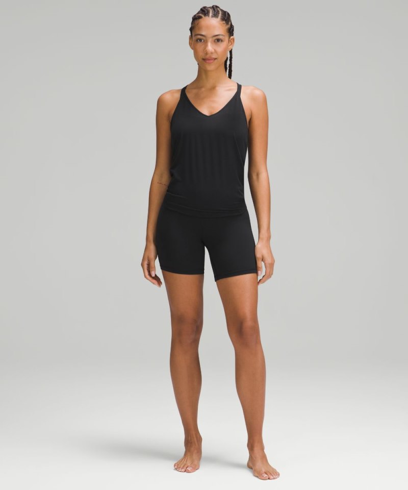 Lululemon Modal-Silk Yoga Tank Top Black Online Outlet Sale