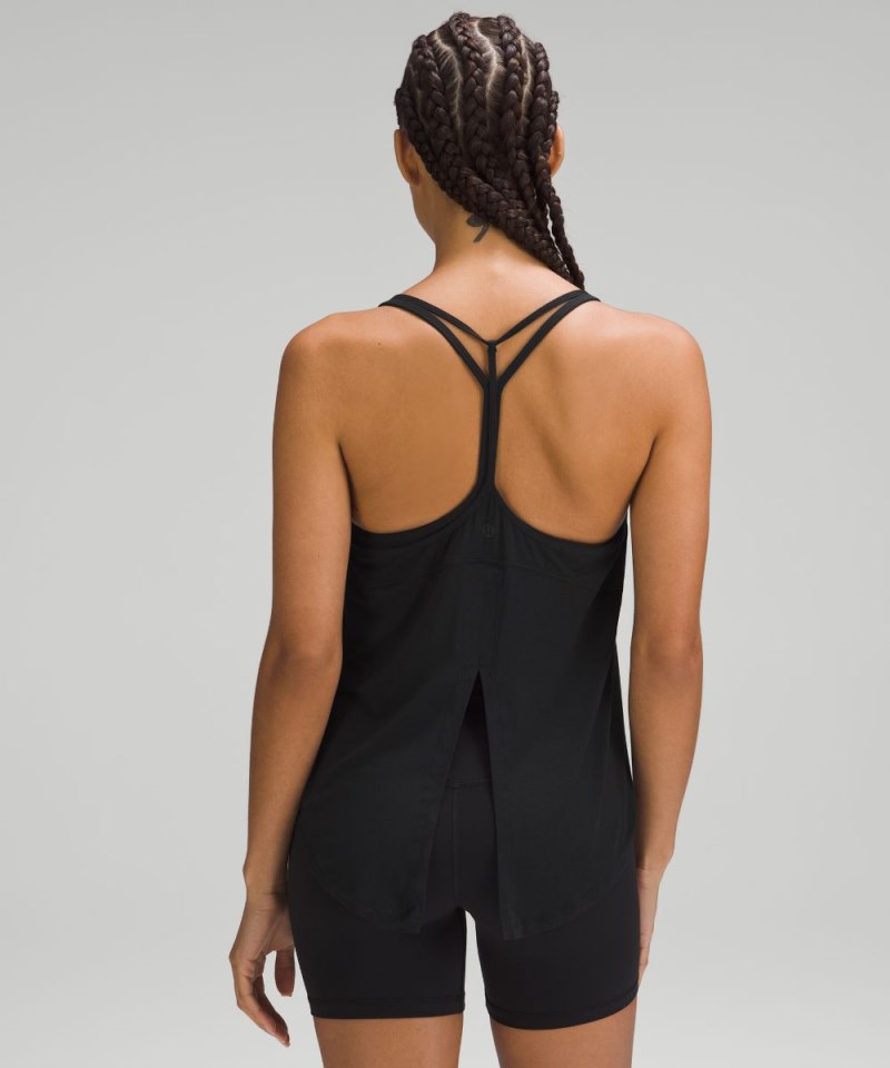 Lululemon Modal-Silk Yoga Tank Top Black Online Outlet Sale