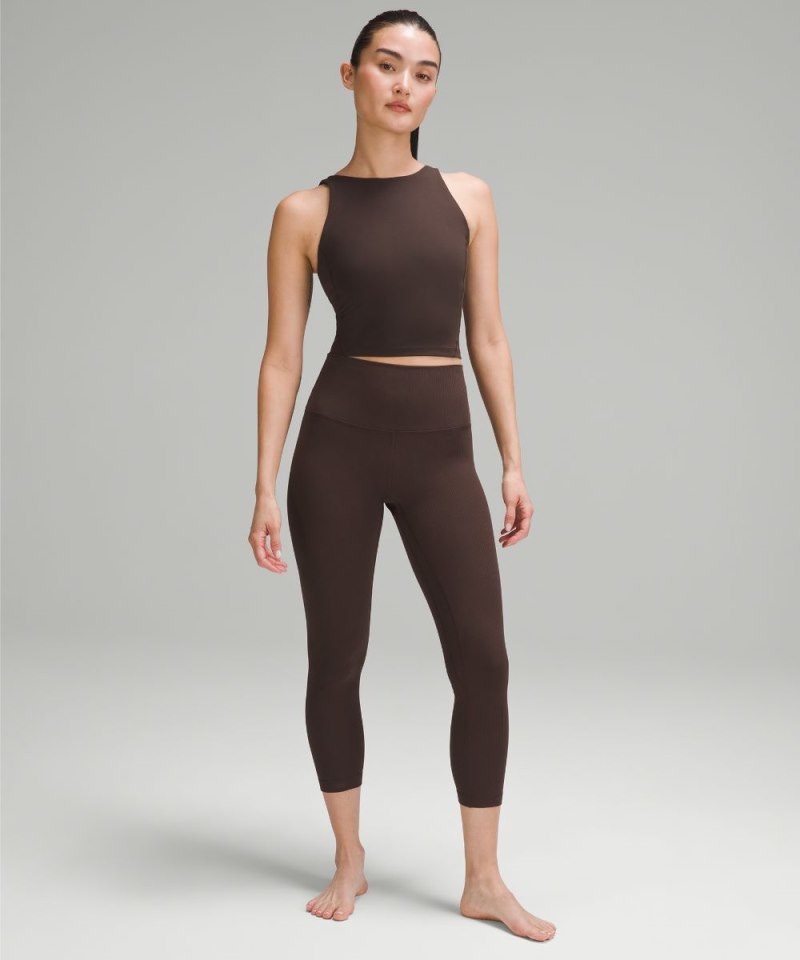 Lululemon lululemon Align™ High-Rise Ribbed Crop 23" Espresso (not available) Online Outlet Sale