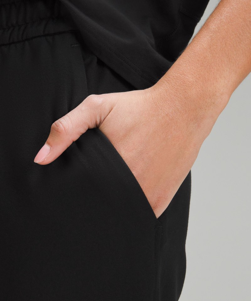 Lululemon Soft Jersey Classic-Fit Mid-Rise Cropped Jogger Black Online Outlet Sale