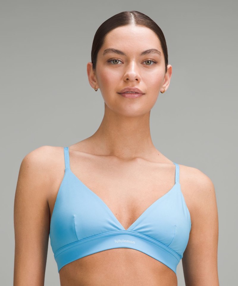 Lululemon License to Train Triangle Bra *Light Support, A / B Cup Kayak Blue Light Online Outlet Sale