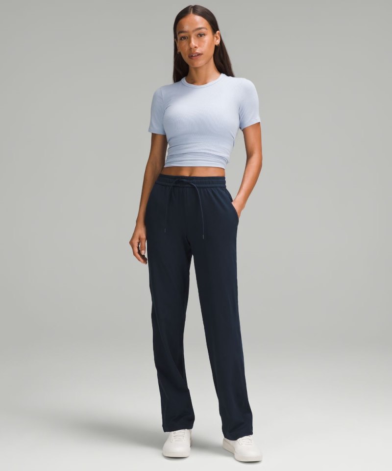 Lululemon Soft Jersey Straight-Leg Mid-Rise Pant *Regular True Navy Online Outlet Sale
