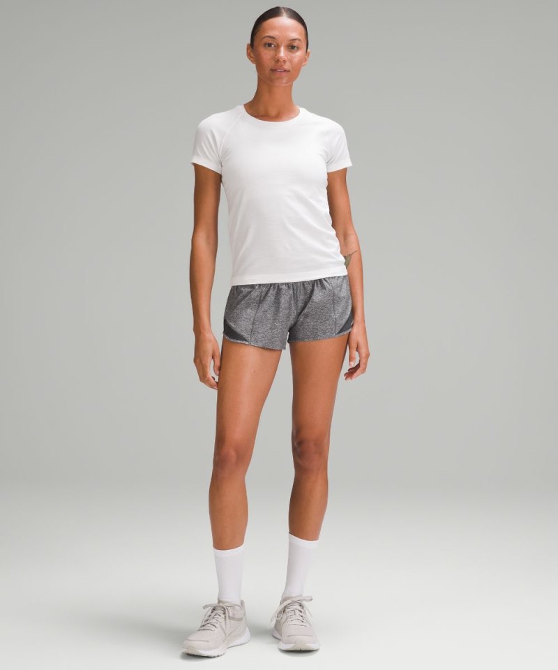 Lululemon Hotty Hot Low-Rise Lined Short 2.5" Heather Lux Multi Black / Heathered Black Online Outlet Sale