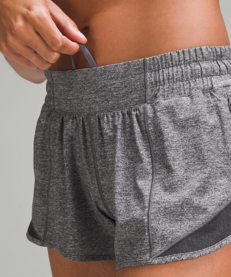 Lululemon Hotty Hot Low-Rise Lined Short 2.5" Heather Lux Multi Black / Heathered Black Online Outlet Sale