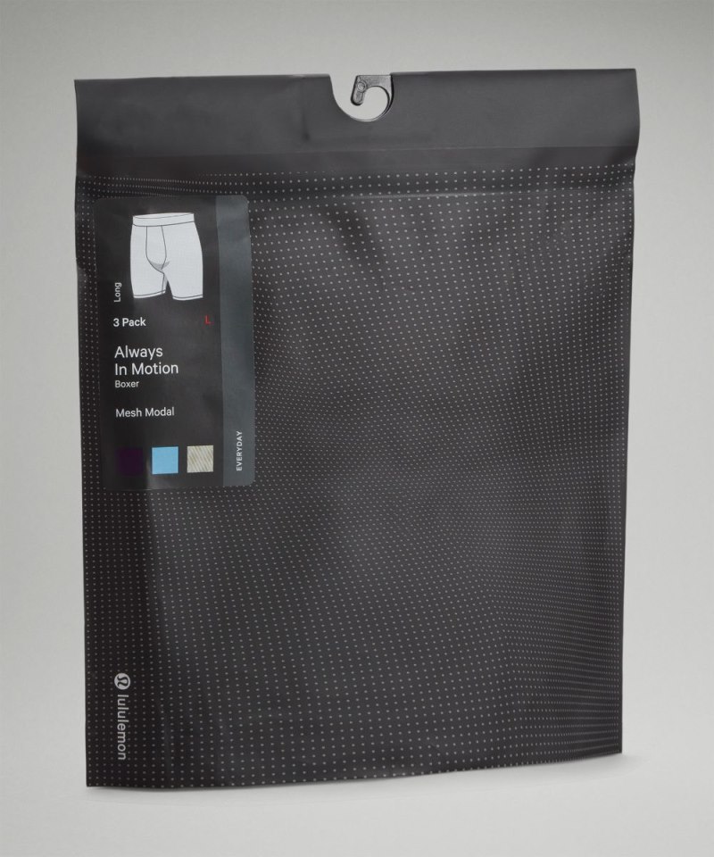 Lululemon Always In Motion Long Mesh Boxer 7" *3 Pack Black / Heathered Core Medium Grey / True Navy Online Outlet Sale