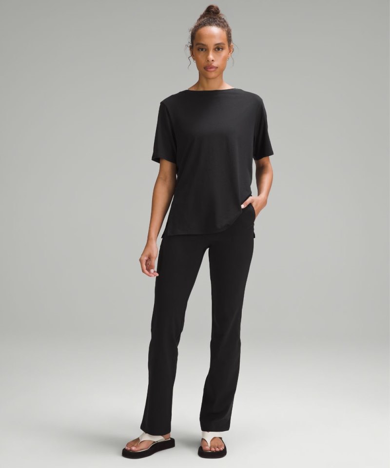 Lululemon Relaxed-Fit Boatneck T-Shirt Black Online Outlet Sale