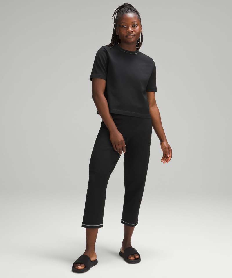 Lululemon Boxy Knit T-Shirt Black Online Outlet Sale