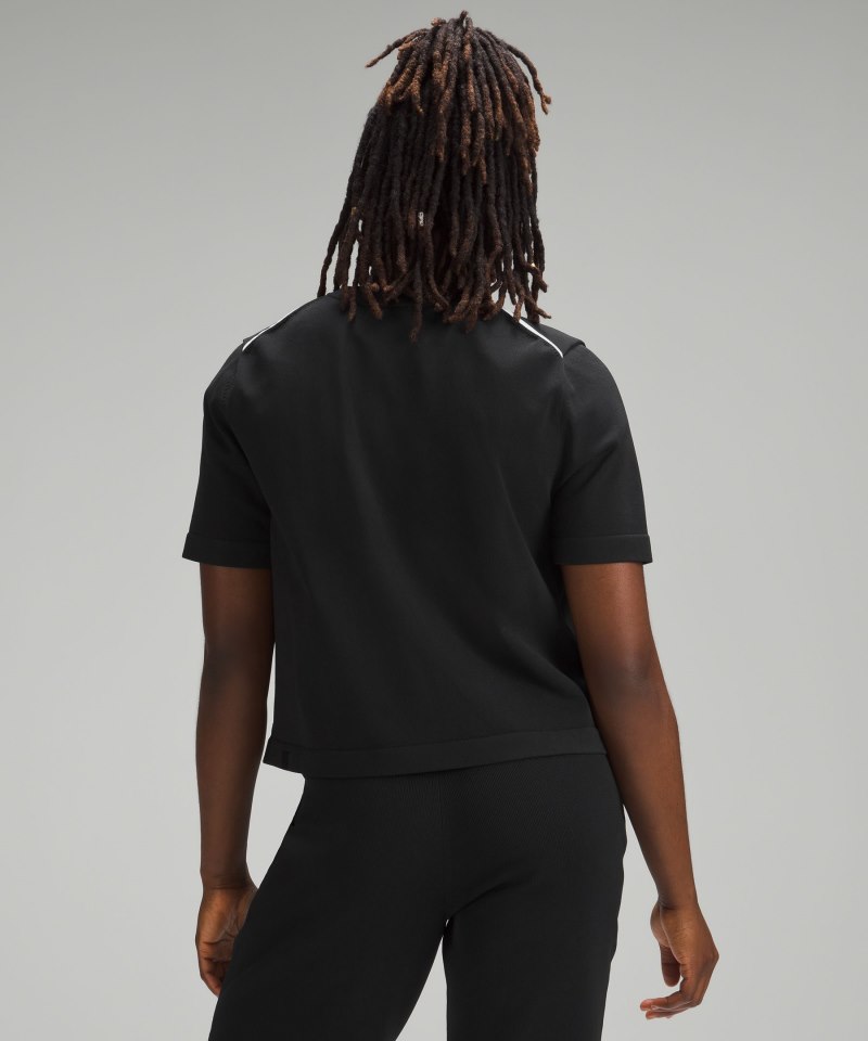 Lululemon Boxy Knit T-Shirt Black Online Outlet Sale