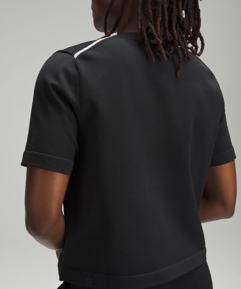 Lululemon Boxy Knit T-Shirt Black Online Outlet Sale