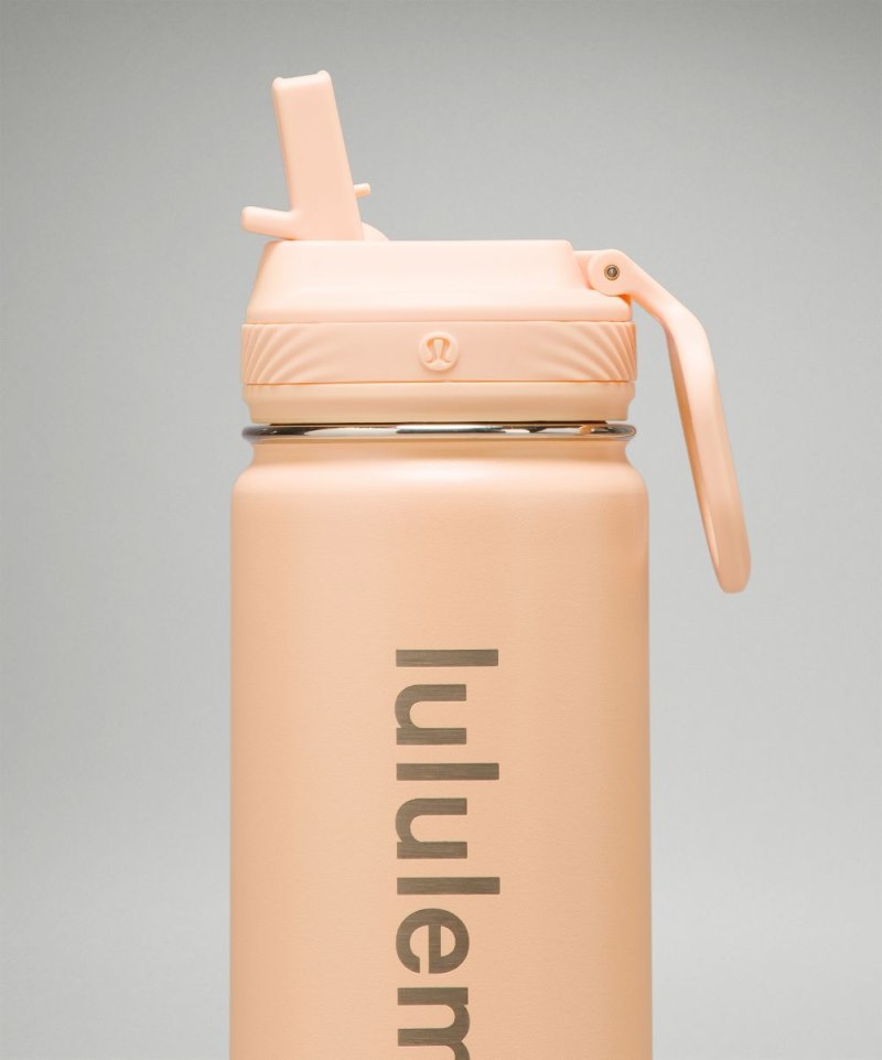 Lululemon Back to Life Sport Bottle 18oz *Straw Lid Peach Bellini Online Outlet Sale