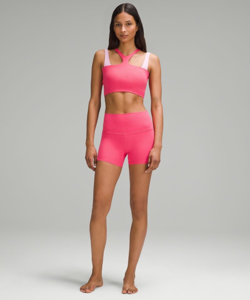 Lululemon Bend This V and Racer Bra *Light Support, A-C Cups Glaze Pink Online Outlet Sale