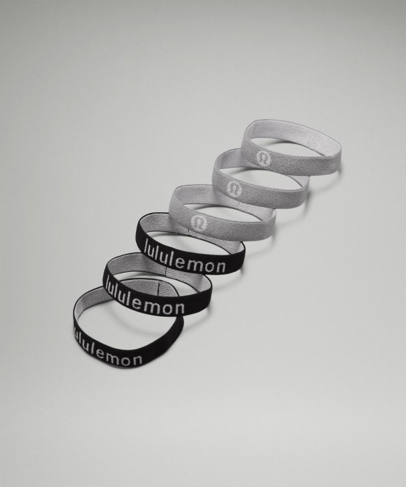 Lululemon Flat Hair Elastics *6 Pack Black / Black / Black / Rhino Grey / Rhino Grey / Rhino Grey Online Outlet Sale