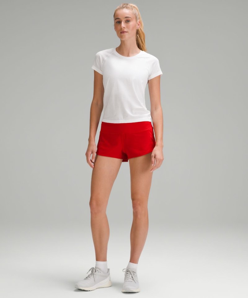 Lululemon Speed Up Low-Rise Lined Short 2.5" Dark Red Online Outlet Sale