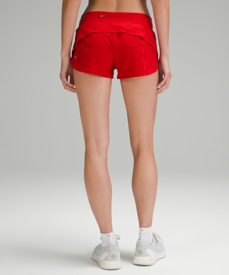 Lululemon Speed Up Low-Rise Lined Short 2.5" Dark Red Online Outlet Sale