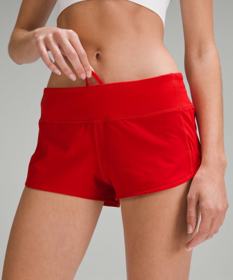 Lululemon Speed Up Low-Rise Lined Short 2.5" Dark Red Online Outlet Sale