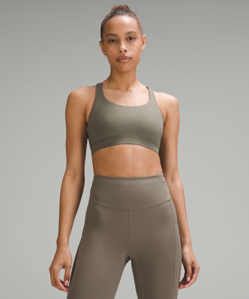 Lululemon lululemon Energy Bra *Medium Support, B–D Cups Army Green Online Outlet Sale