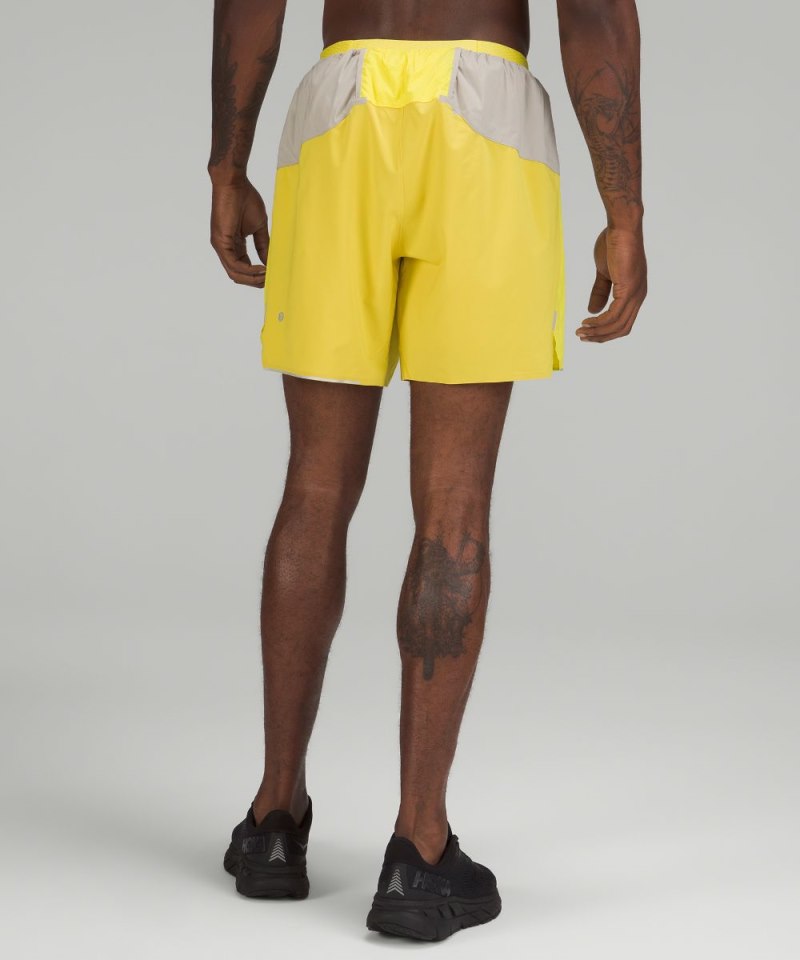 Lululemon Lightweight Trail Running Short 7" *Online Only Sonic Yellow / Raw Linen / Soleil Online Outlet Sale