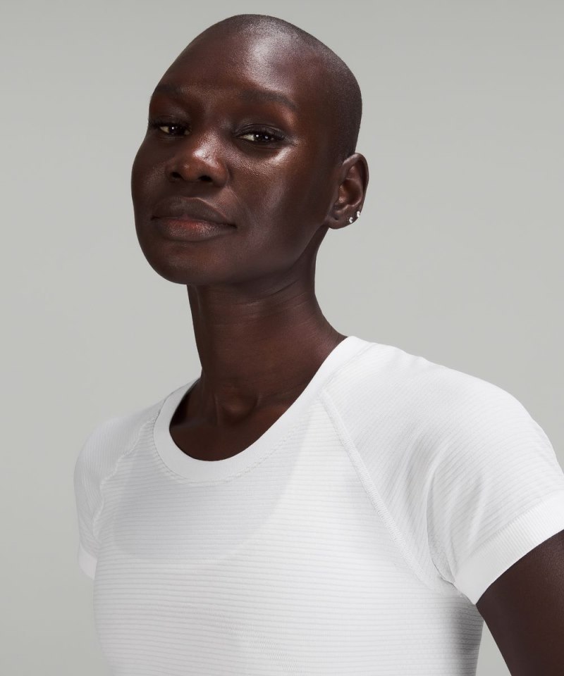 Lululemon Swiftly Tech Short-Sleeve Shirt 2.0 *Hip Length White / White Online Outlet Sale