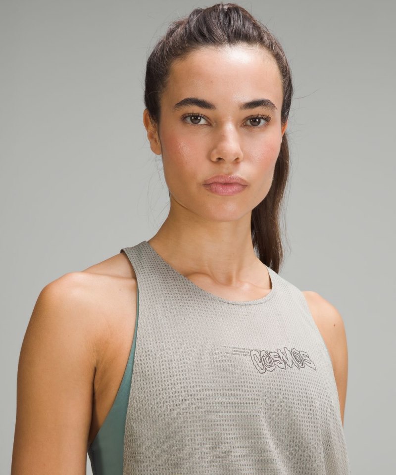 Lululemon lululemon lab Grid Mesh Training Tank Top *Graphic Raw Linen Online Outlet Sale