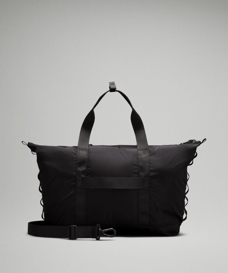 Lululemon Packable Tote Bag 32L Black / Traverse Grey Online Outlet Sale