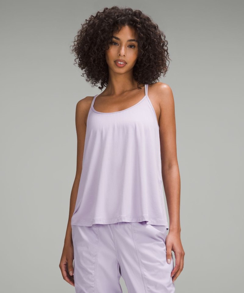 Lululemon Modal Silk-Blend Spaghetti Strap Tank Top Lilac Ether Online Outlet Sale