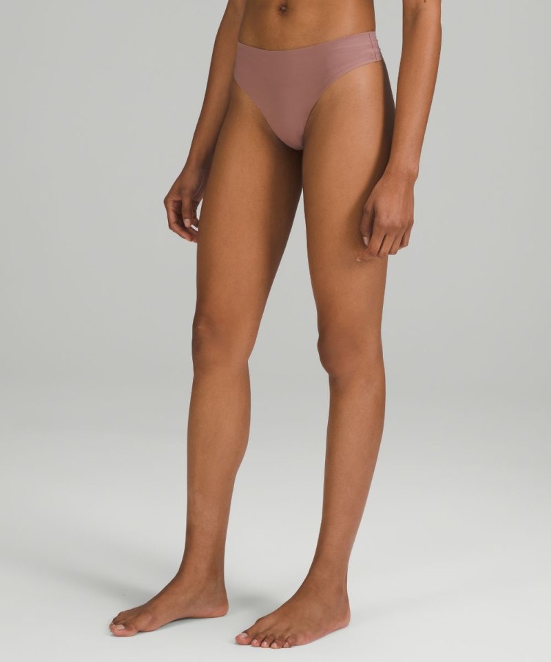 Lululemon InvisiWear Mid-Rise Thong Underwear Twilight Rose Online Outlet Sale