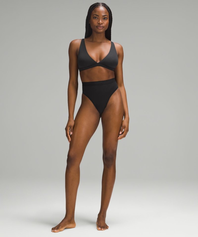Lululemon Wundermost Ultra-Soft Nulu Triangle Bralette A–D Cups Black Online Outlet Sale
