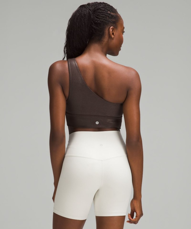 Lululemon lululemon Align™ Asymmetrical Ribbed Bra *Light Support C / D Cup Shine Espresso (not available) Online Outlet Sale