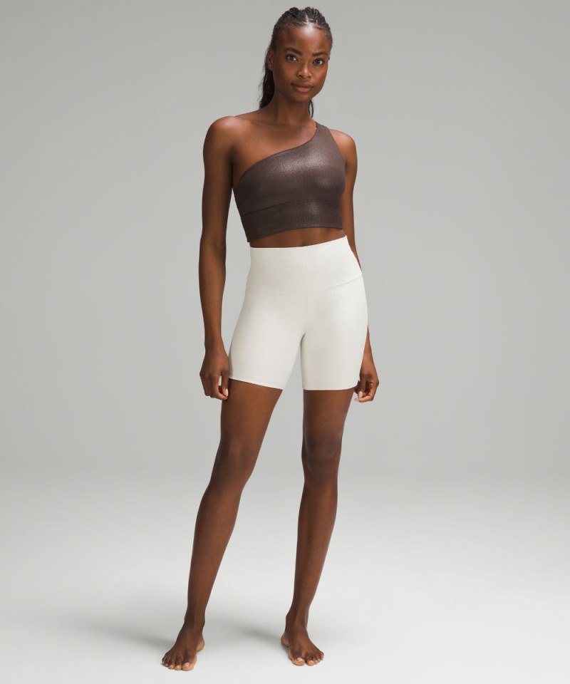 Lululemon lululemon Align™ Asymmetrical Ribbed Bra *Light Support C / D Cup Shine Espresso (not available) Online Outlet Sale