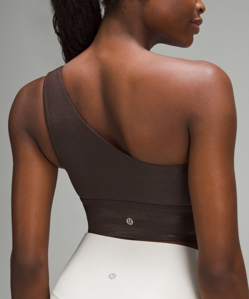Lululemon lululemon Align™ Asymmetrical Ribbed Bra *Light Support C / D Cup Shine Espresso (not available) Online Outlet Sale