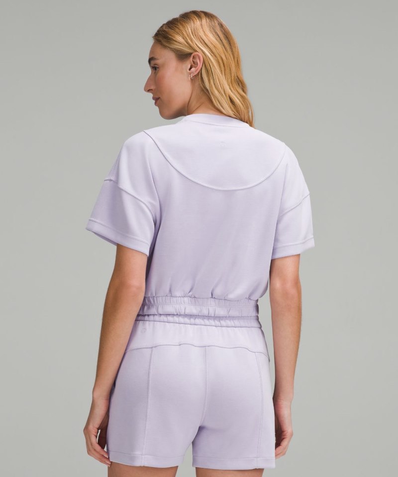 Lululemon Softstreme Gathered T-Shirt Lilac Ether Online Outlet Sale