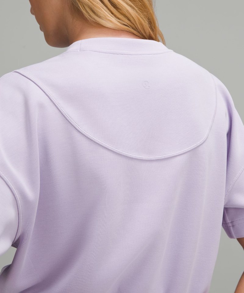 Lululemon Softstreme Gathered T-Shirt Lilac Ether Online Outlet Sale