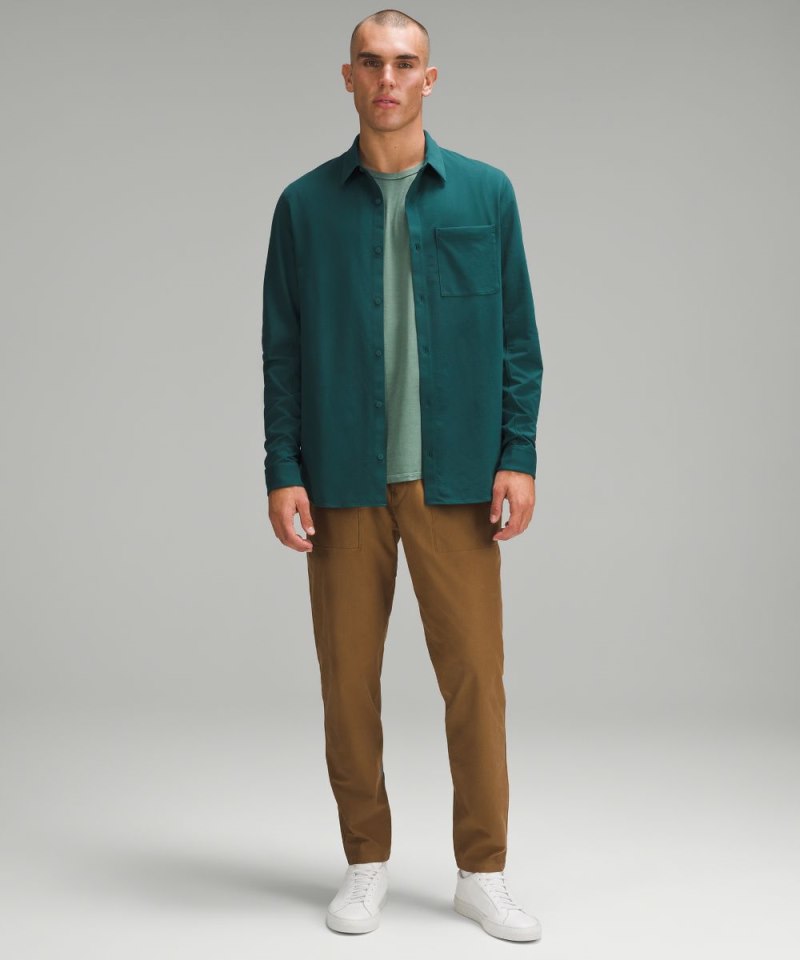 Lululemon Commission Long-Sleeve Shirt Storm Teal Online Outlet Sale