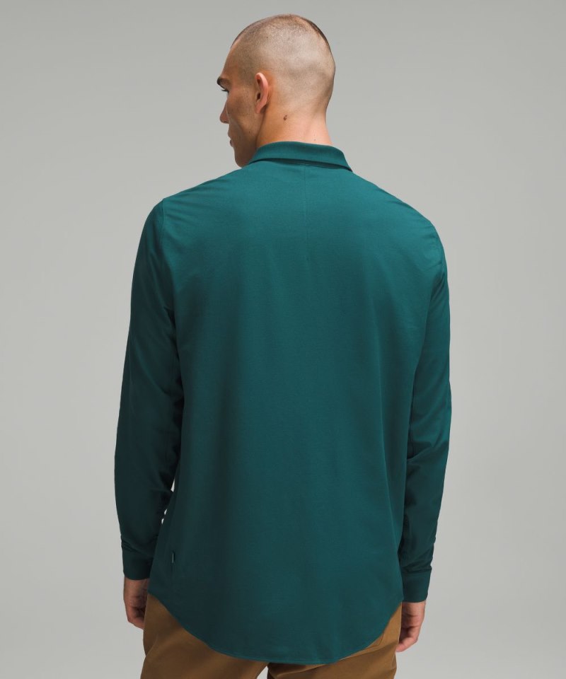 Lululemon Commission Long-Sleeve Shirt Storm Teal Online Outlet Sale