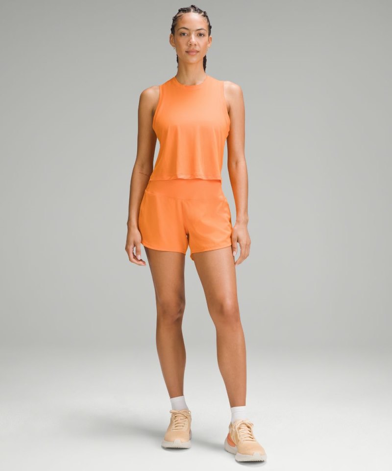 Lululemon Ultralight Waist-Length Tank Top Lit Orange Online Outlet Sale