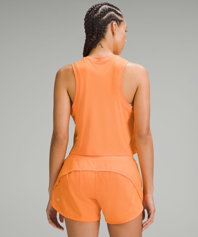 Lululemon Ultralight Waist-Length Tank Top Lit Orange Online Outlet Sale