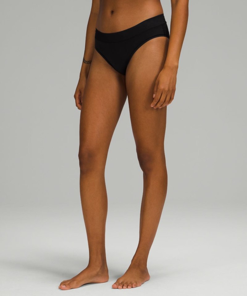 Lululemon UnderEase Mid-Rise Bikini Underwear *5 Pack Black Online Outlet Sale