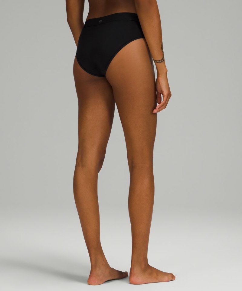Lululemon UnderEase Mid-Rise Bikini Underwear *5 Pack Black Online Outlet Sale