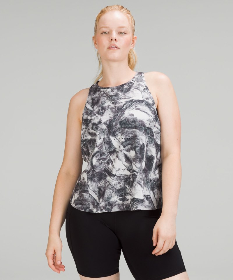 Lululemon Swift Ventilated Racerback Running Tank Top Take Flight Grey Multi Online Outlet Sale
