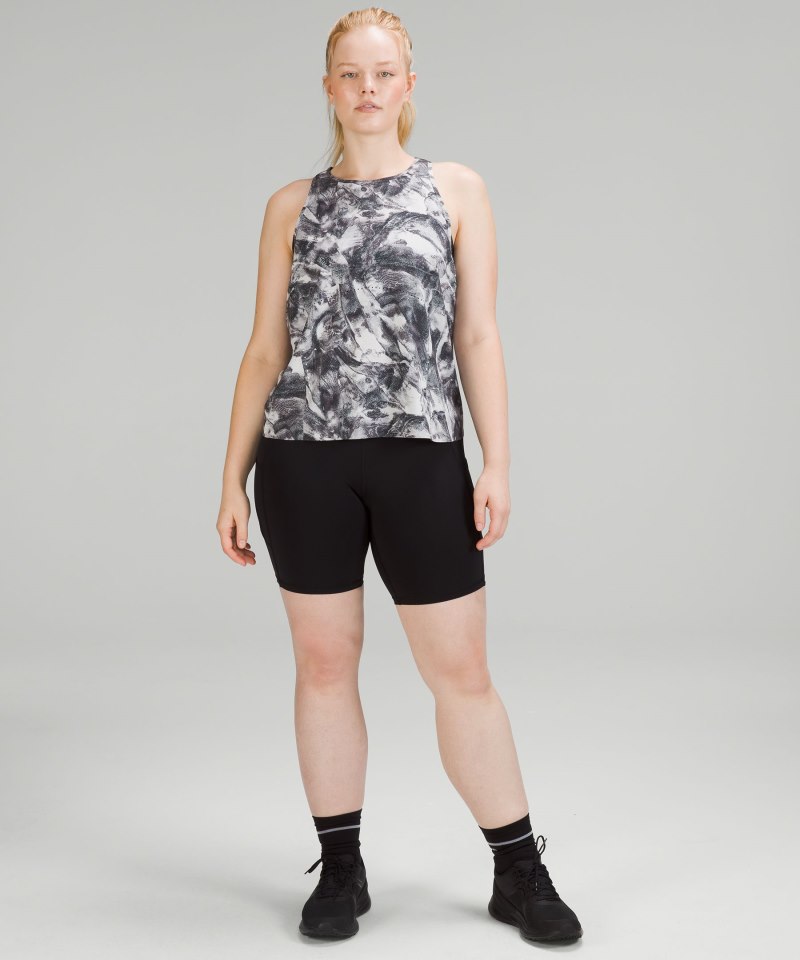Lululemon Swift Ventilated Racerback Running Tank Top Take Flight Grey Multi Online Outlet Sale