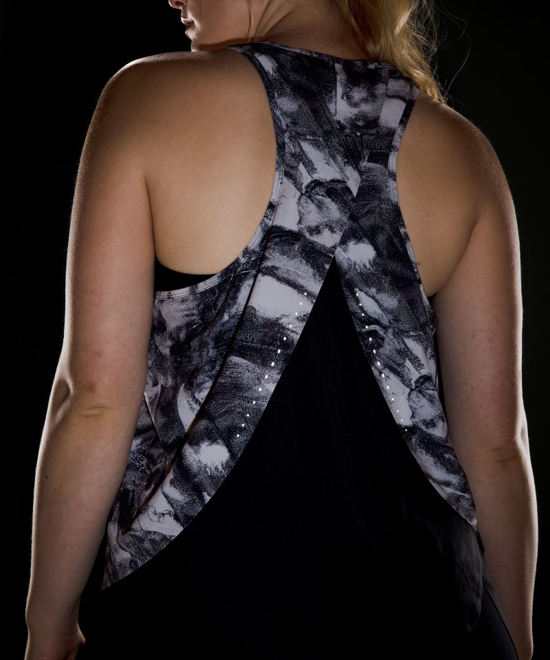 Lululemon Swift Ventilated Racerback Running Tank Top Take Flight Grey Multi Online Outlet Sale