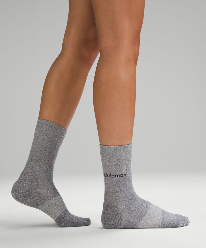 Lululemon Women's Daily Stride Comfort Crew Socks *3 Pack White / Heather Grey / Black Online Outlet Sale
