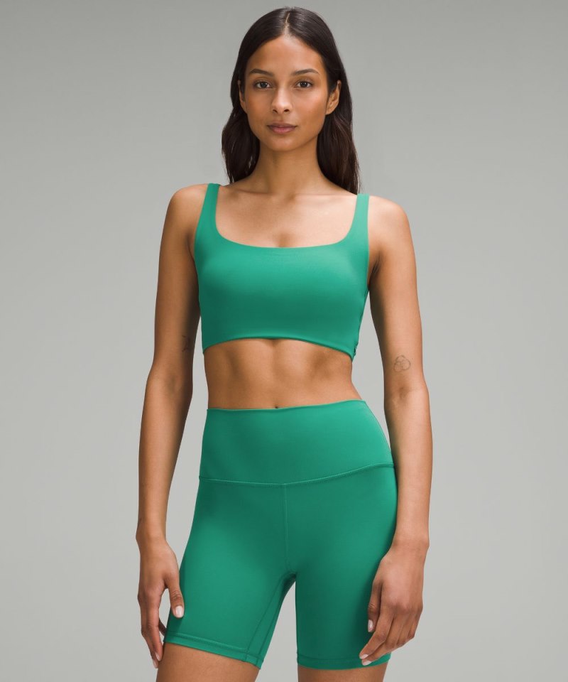 Lululemon Bend This Scoop and Square Bra *Light Support, A-C Cups Cascadia Green Online Outlet Sale