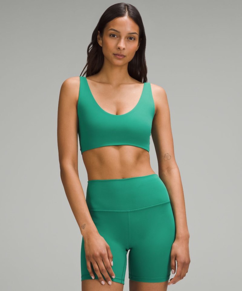 Lululemon Bend This Scoop and Square Bra *Light Support, A-C Cups Cascadia Green Online Outlet Sale