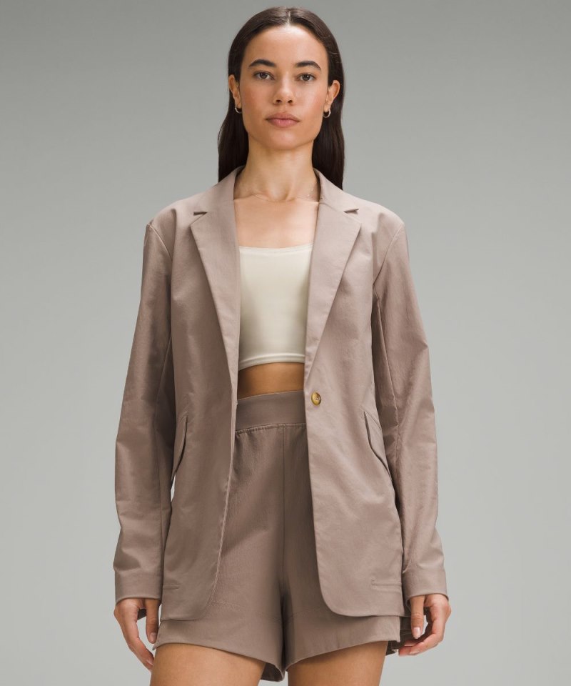 Lululemon Relaxed-Fit Twill Blazer Taupetastic Online Outlet Sale