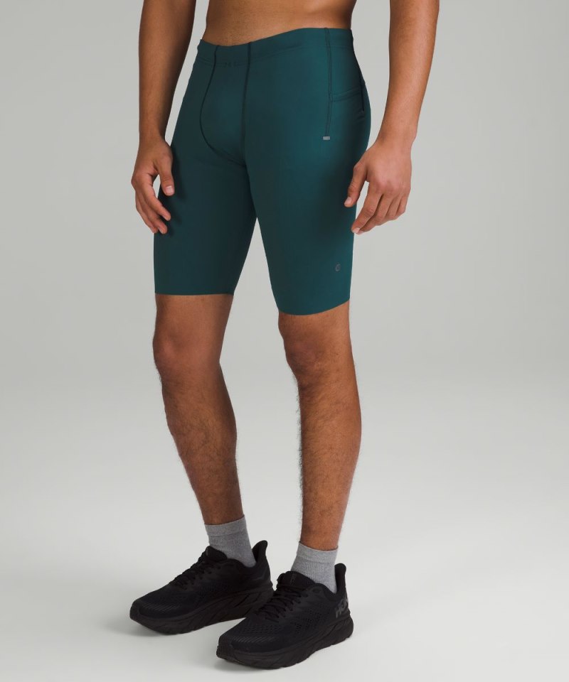 Lululemon Vital Drive Training Half Tight 10" Green Jasper Online Outlet Sale