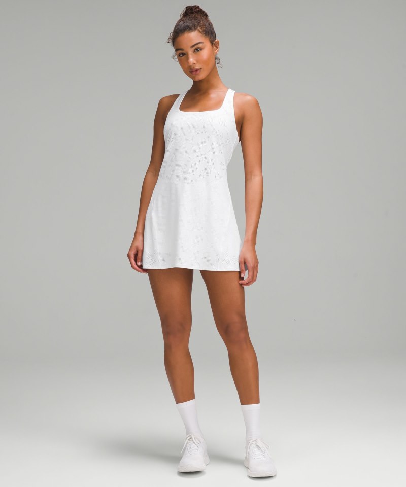 Lululemon Lightweight Linerless Tennis Dress *Logo White Online Outlet Sale